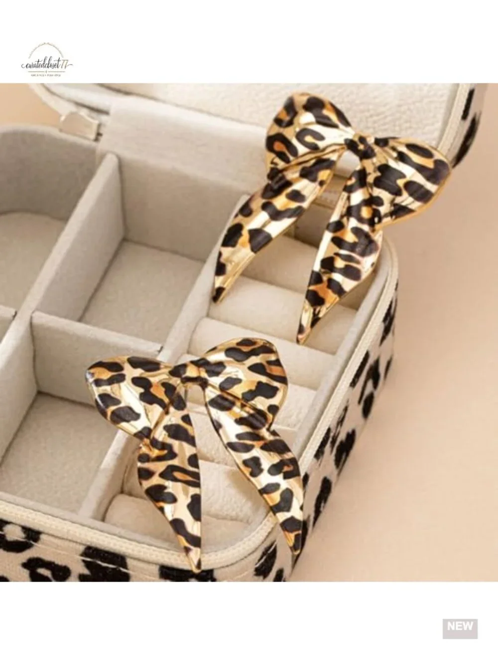 Chunky Leopard Dangle Earrings Statement Drop Geometric Animal Print
